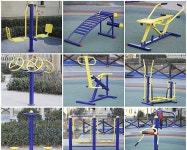 공원 운동 기구 놀이터 실외 약수터 체육 시설 야외 3종 세트 A : 보라몰리