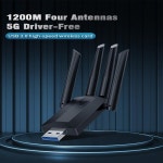 2.4G 5G 듀얼 밴드 USB3.0 802.11AC 어댑터 1200Mbps 고속 WiFi 어댑터 무선 네트워크 카드 카드 네트워크 수신기 PC/노트북 : 봉구상사2