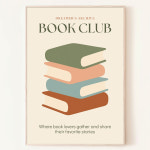 북클럽 몽상가의 아카이브 독서 책그림 서점 도서관 아이방 어린이집 A5 포스터 : 로얄블루아트샵