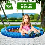 SELEWA 2피트 트리 스윙 로프 해먹 스트랩 걸이 키트 의자 어 스윙을 위한 빠르고 쉬운 설치 실내/외 놀이터 액세서리 녹색 1팩 2ft 1 Pa... 