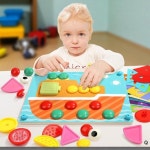 파샐리 유아두뇌발달놀이 창의력팡팡버튼 버튼퍼즐교구 버튼 : 말아먹을마켓