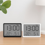 레토 온습도 탁상시계 자석부착 디지털 무소음 책상 알람시계 : 레토