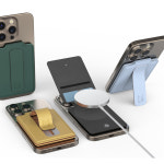 맥세이프 그립 카드 지갑 케이스 마그네틱 스마트 톡 핑거 홀더 알루미늄 스탠드 : 아이커버