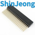 납품전문 100pcs 2.54mm 피치 PC104 2x20 40P 핀 긴 12.2mm 이중 행 스트레이트 여성 헤더 소켓 커넥터 Arduino 용 : 신정종합상사1-2
