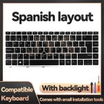HP EliteBook 840 G5/840 G6/846 G5/745 G5/ZBook 14u G5 노트북 교체 키보드(백라이트 스페인어 레이아웃 포함)에 : H백호무역