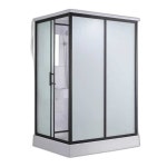 조립식 샤워부스 계곡 펜션 캠핑장 간이 화장실 이동식 샤워장 강화유리 일체형 1. 1.2x1x2.15m 개방형변기X : 유로몬마켓