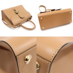 DELVAUX(델보) AA0405AAM024FDO 텐더 베이지 복스 카프스킨 브리앙 MM 탑핸들 2WAY : 은평중고명품