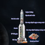Keeppley 빌딩 블록  항공 우주 시리즈 긴 3 월 5 실험 캐빈 발사 미션 모델 대형 피규어 생일 : 빅원물류5