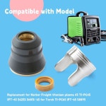항구 화물 티타늄 플라즈마 커터 45 IPT-45 TI-PC45 56255 56811/65 Torch IPT-65 58895용 GLOXTED 2팩 팁 키트 교체 : 사구유통
