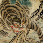 명화 케이스 3427 작호도 한국 전통 민화 Minhwa Tiger and Magpie 호랑이 까치 소나무 호작도 아이폰XS하드 : Bergamot