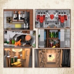 2568PCS 성령 기사의 요새 빌딩 블록  입자 스트리트 뷰 모델 벽돌 장난감 세트 데스크탑 장 : 빅원물류5