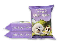 금쪽같은 댕냥이 펫티슈 30팩 저자극 강아지 고양이 물티슈 휴대용 산책용 30매, 10팩 : 행운티슈