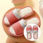 홈홈 린넨 실내화 235-240mm 레드 주방실내화 : 잡스러운 생활