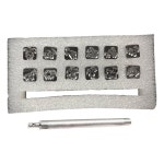 가죽 공예 스탬프 도구 세트 12 별자리 패턴 스탬프 가죽 펀칭 도구 초보자용 공예 스탬프 AA : 플로셀르