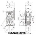 웜기어 감속기 NEMA34 스텝퍼 모터용 14mm 샤프트 NMRV040 86mm 5:1 입력 : 북한강상사