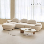 휴도 하현의 동백 3300 반달 모듈 화이트 조야 패브릭 쇼파 4인 스윙 소파 : 휴도공식몰