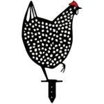 정원 마당용 동물 휴대용 말뚝 실루엣 모양 기본 잔디 야외 장식 강아지 검은 마당 닭 옵션 : 김포