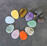 엄지 걱정 워리 스톤 핸드스톤 에너지 명상 안정 : 샤똥타로상점