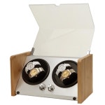 와치 와인더 2구 기계식 원목 손목시계 보관함 시계거치대 정리함 대나무+은(4) : 보라몰리