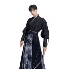 호위무사 무협 코스튬 검객 코스프레 검사 한복 무사한복 남성 풀 세트 S : 보라몰리