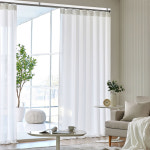 모던하우스 레나주름 쉬폰 핀타입형 긴창문커튼 280x235 화이트 (2p) BL3125004 : 2001분당점 모던하우스