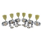 가이커 6PCS 기타 15 노브 교체 크롬 세트 3R 디럭스 기타용 스트링 3L 어쿠스틱 : 토탈이커31