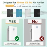 Okaysou Airmax 10L Pro 및 Aiibot-A300 공기청정기와 호환되는 2세트 AirMax 필터 교체 키트, 고효율 5단계 공기청정기 필터... 