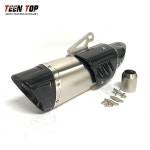 호환 450  머플러  바이크  배기 소음기 51  수정 된 탄소 섬유 팔꿈치 DB 킬러 없음 NINJA400 450SR ER6N Z900 튜브 : 모아모두창