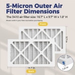 3팩 5마이크론 외부 공기 필터 교체용 WEN 3410, POWERTEC AF4000/AF4001, Shop Fox W1830, Grizzly G0738 작업장, 차고, Shop... 