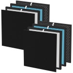 2세트 에어맥스 10L 프로 H13 트루 헤파 교체 필터 키트, Okaysou Airmax 10L 프로 및 Aiibot-A300 공기청정기, 활성탄 5단계 여과 및 H13... 