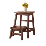 우드 스텝스툴 접이식 사다리 계단 탁자 사이드테이블 월넛 : 굿 쵸이스