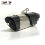 호환 450  머플러  바이크  배기 소음기 51  수정 된 탄소 섬유 팔꿈치 DB 킬러 없음 NINJA400 450SR ER6N Z900 튜브 : 모아모두창