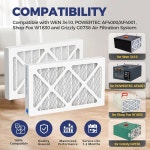3팩 5마이크론 외부 공기 필터 교체용 WEN 3410, POWERTEC AF4000/AF4001, Shop Fox W1830, Grizzly G0738 작업장, 차고, Shop... 