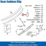 OAUTOO 20pcs 4.5mm 및 6mm 길이 엠블럼 그로멧 키트 후드 트렁크 몰딩 인서트 002-998-17-01 201-997-22-81, 메르세데스 1954-온용... 