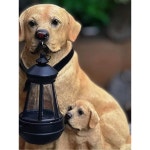 정원 조명 강아지 외부 LED 래브라도솔라 8W 대형견 방수 태양광 정원등 경관 모델 : 트러스픽온A