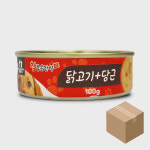 헬로도기 순살 캔 닭고기+당근, 100g, 24개 : 바른펫