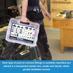 mxuteuk 107PCS 에어 라인 퀵 커넥트 피팅 1/8 1/4 5/16 3/8 1/ Black 1 1/4 OD : 파크아이몰