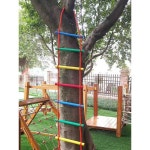 소형 가정용 줄 사다리 실내 나무 발판 미니 등반 어린이집 체육관 문틀 컬러 줄사다리 : BRAVO