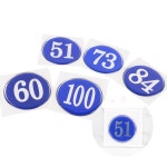 공간쏙 PC방 에폭시형 원형 48mm 블루 1P 51~100 골프락카번호판 식당번호판 : 공간쏙