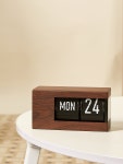 모던 심플 다기능 캘린더 시계 탁상시계 벽시계 led시계 디지털시계 플립시계 나무결 달력시계 : 차이나이스