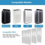 C535 교체 필터 115115 사이즈 21 교체 필터 A Winix C535, 5300, 6300-2, 6300-2, P300 공기청정기와 호환, 트루 헤파 필터 3팩 전용... 