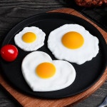 계란후라이모형 가짜 달걀 프라이 요리 샘플 PVC 장식품 3pcs 소형 : 이머지마켓