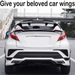 2016 2017 2018 자동차 TOYOTA 액세서리 날개 트렁크 부츠 외부 2019 CHR 리드 튜닝 스포일러 Rear Black Red : 조아라라마켓