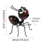 크루이스 쿠카 금속 야적장 아트 가든 장식 외부 귀여운 개미 야적장 장식 야외 잔디 장식 뒷마당 엄마를 위한 선물 - 8 올 블랙 세트 4ants... 