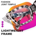 직장 여성 남성 몬태나를 위한 컴퓨터 눈부심 방지 기능이 있는 VISOONE 청키 스퀘어 블루 라이트 차단 안경 Montana 1 Alyssum White... 