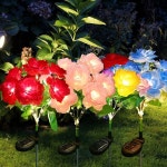 파티오 마당 장식에 대 한 LED 외부 조명 태양 전원 꽃 장미 빛 방수 : 리앤와이컴퍼니