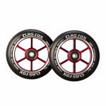 CLAS FOX 110mm 원 페어 프로 스턴트 스쿠터 휠 ABEC-9 베어링 CNC Purple-Black : 파크아이몰