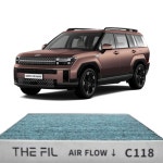 [Santa Fe] 더필 PM0.3 자동차 활성탄 에어컨 필터 싼타페 MX5 하이브리드 118, 2개 : DH Mobility