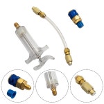 R134A 호환 30ML 1/4 용 오일 인치 사이드 스위치 퀵 인젝터 로우 HVAC : 데일리픽스마켓