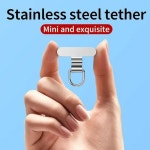 미니 스테인레스 스틸 전화 테더 탭 핸드폰 매는 밧줄 금속 클립 스트랩 DIY 패치 매는 밧줄 스트랩 교체 패치 Plastic Clear 1PCS... 